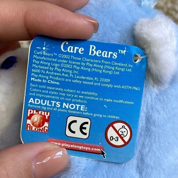 NWT VTG 2002 Care Bears 10"  Grumpy Bear  Blue Rain Cloud Stuffed Animal - Picture 7 of 8